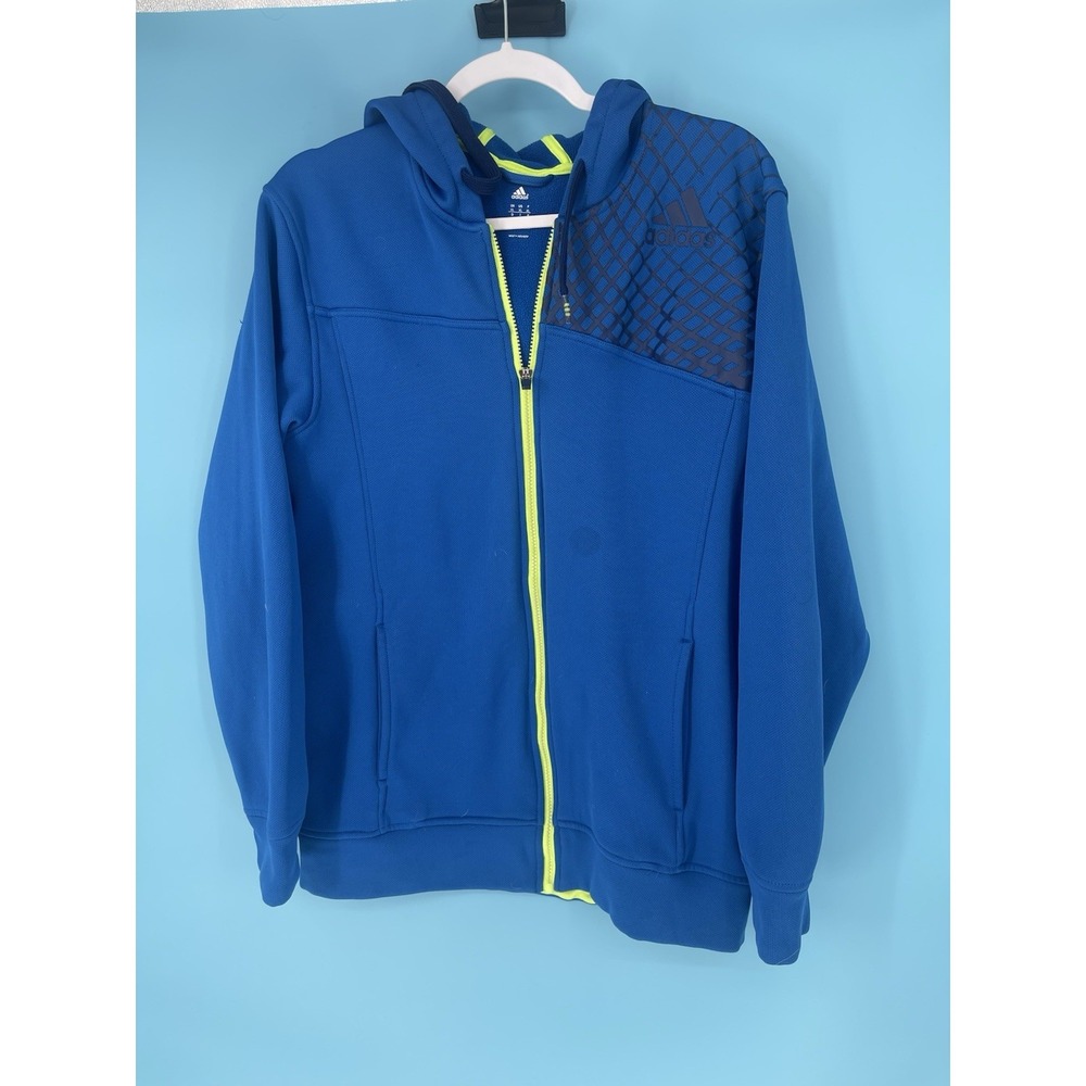 Adidas‎ Men's Full Zip Hoodie Jacket Blue Size XL